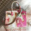 Designer tote bags Luxury fashion Shoulder bags New painted graffiti bag contrast leather womens bag lychee pattern head layer cowhide single shoulder diagonal han