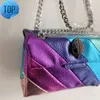 Kurt Geiger Mini Kensington Borse a tracolla Borsa in vera pelle Arcobaleno Micro fibra Testa d'aquila Borsa Deigner di lusso Borsa a tracolla con Fullk6