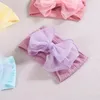 Accessoires pour cheveux, vente de couleurs, bandeau tricoté en dentelle avec nœud papillon, bandeau élastique pour bébés filles, couvre-chef Boutique pour enfants