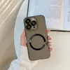 iPhone 15 14 13 Magnetiska telefonfodral för Apple 12 11 CD-mönster Inbyggt glaskameralinsfilm TPU Mobilt bakslag kompatibel med Magsafe trådlösa laddare Fundas