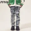 Męskie spodnie Pfnw Wiosna jesień Nowe męskie amerykańskie vintage streetwear dżinsy dżinsy dżinsy Raw Edge Casual Chicte Slim Pants 28a1011 J231028