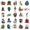 51 pièces zombie personnalité dessin animé créatif graffiti imperméable décoration PVC vélo moto casque réfrigérateur autocollant