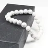 High Quality Natural Stone Bracelets Couple Distance Beads Black Lava Rock Stone White Stretch Charm Strand Bracelet Men Jewelry Fashion JewelryBracelets