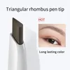 Eyebrow Enhancers CARSLAN Black Brown Double Heads Eyebrow Pencil Waterproof Long-wearing Eye Brow Tattoo Tint Pen with Eyebrow Brush Makeup Tools 231027