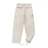 Carhar Mens Designer Cargo Pant Losse Solid Street Jogger Man Straight Work Trouser