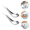 Spoons 2 Pcs Tablespoon Rice Soup Restaurant Scoop Exquisite Stainless Steel Flatware Mixing Cereal Kitchen Utensils Child Trim