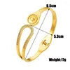 Bangle 316L Stainless Steel Asymmetrical Human Head Portrait Micro Inlaid Zircon Opening Women's Bracelet