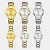 Armbandsur 2023 herrar all-stål kvarts klockarmband vattentätt datum gyllene för män damer klocka relogio masculino