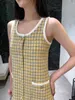 Vestidos Casuais Básicos Designer Nanyou High End Produto Europeu 2023 Início do Outono Novo Estilo Doce Menina Lã Duvet Tank Saia KR2B