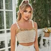 Tanks pour femmes Light Luxury Pearl Bretelles Tops Vintage Vest Mode Élégant Débardeur Femmes Y2k Accessoires Vêtements Couverture extérieure