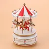 Decorative Figurines Horse Box Rotating Wooden Musical Christmas Valentines Day Birthday Gifts For Kids Carousel