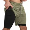 Running Shorts Summer Men Sports Multifunction Fitness Short Pants Male Gyms 2 In 1 Breathable Quick Dry Sweatpants