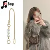 Väskdelar Tillbehör Personlig anpassning DIY Bag Parts Reform Byt väskor Kedjor Bälte Hårdvara Handväska Tillbehör Bag Pearl Metal Chain Strap 231027