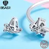 925 Sterling Silver Letter Charm Charm Beads 26 Letters A to Z Fit DIY Bracelets Netclaces Fine Jewelry Gift Hight