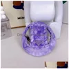 Designer Pet Tesa tonda Cappello da principessa Visiera Cappello Cane Maglia esterna Porosa Traspirante Protezione solare con fori per le orecchie e mento regolabile Dhkis