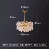 Lampes suspendues tout en cuivre américain diamant cristal lumières salon chambre à manger éclairage de luxe suspendu E14 luminaires