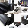 Tabela pano preto pvc toalha de mesa d impermeável vidro macio óleo de cor sólida 1.0mm fosco decoração de casa 211103 gota entrega jardim tex dhszz