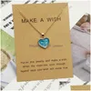 Romantic Sweet Cute Colorf Heart Shape Pendant Link Chain Necklaces For Women Girls Wedding Engagement Accessories Jewelry Dr Dhgarden Otaa5