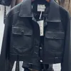 Женская кожаная 2023, весенняя короткая стильная мотоциклетная байкерская куртка с длинным рукавом, пальто-бомбер, уличная модная женская верхняя одежда из искусственной кожи
