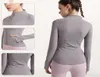 LU065新しいFallwinter Fitness ClothingSlimfit Zipper Lu Yoga Clothing Top