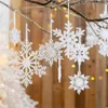 Decorazioni natalizie Ciondolo a forma di fiocco di neve di Natale Trasparente con paillettes Albero di Natale Ornamenti appesi Decorazioni natalizie per la casa 231027