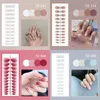 Fałszywe paznokcie Pełna pokrywa solidny kolor Fałszywy do noszenia Odłączany manicure jasny stopniowane kobiety