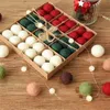 Christmas Decorations 36pcbox INS Wool Felt Balls Xmas Tree Ornament Hanging Pendant Decoration For Home Decor Year Gift Party Supplies 231027