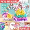 Arts et artisanat bricolage enfants D peinture livre princesse Dressing robe de mariée filles jouet enfants Puzzle vêtements faits à la main autocollants Drop D Dhtez