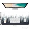 Mauspads Handgelenk Wald Bäume Xxl Mauspad Gamer Schwarz Mousepad Computer Tische Schreibtisch Matte PC Büro Teppich Tastatur Matten Mause Ped R231028