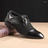 Chaussures habillées formelles pour hommes italiens de luxe mariage hommes bout pointu mâle en cuir Oxford à lacets chaussure de fête