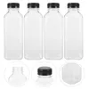 Water Bottles 4 Pcs Storage Container Juice Bottle Kitchen Containers Pantry Reusable