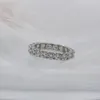 Paston Custom 3,5mm D VVS Moissanite Eternity Ring Women Silver 925 Bröllopsringar China Wholesale