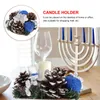 Candle Holders Christmas Candlestick Wedding Decor Stand Unique Candleholder Small Artificial Flower Metal Delicate Home Year's