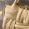 10A Replicação de alto nível BV's Designer Bag Candy Arco Tote Bag 20cm Intreccio Plissado Tecido Couro Crossbody Moda Feminina Bolsa de Couro Real Frete Grátis