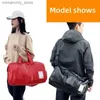 Outdoor Bags PU Leather Gym Bag with Shoes Compartment Waterproof Travel Duffel Bag Ultra-large Capacity Fitness Sports Handbag for Men Women Q231028