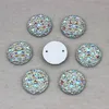 12 mm 300pcs Crystal Ab akryl płaski tylny okrągły okrągły kształt akrylowy nożyczka na 2 otwory178b