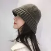 Bérets Chic bassin chapeau tout-Match épaissi Texture douce extensible tendance laine tricoté seau casquette bonne élasticité