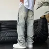 Men's Pants 2022 Cool Design Retro Washed Baggy Men Hip Hop Jeans Pants New Fashion Luxury Straight Vintage Loose Denim Trousers Y2K Clothes J231028