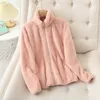 New double-sided plush women's autumn and winter fleece jacket inner jacket for warmth and plush thickening