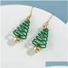 Dangle Kroonluchter Nieuwe Trendy Verklaring Kerstboom Oorbellen Voor Vrouwen Kerstman Sneeuwpop Drop Earring Sieraden Meisjes Geschenken Groothandel Dhhn7