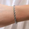 2-6 mm guld silver färg rep kedja armband för män kvinnor rostfritt stål vridna rep länk kedja anklet justerbar dkb682 mode juvelrybracelets