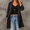 Trench da donna stile casual europeo e americano sciolto tinta unita giacca antipioggia da donna attrezzatura da campeggio