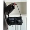 Abendtaschen 2023 Trend Punk Schwarz Damentasche Vintage PU Unterarm Schulter Bolso Mujer Harajuku Moto Stil Individualität Sac A Main