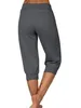 Pantalons pour femmes Femmes Capri Yoga Loose Cordon Pyjama Lounge Joggers avec poches