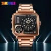 Luxury Minimalist Unisex Men's Automatic Analog Alarm Date Display rostfritt stål keramiskt legering vit liten armbandsur timepiece
