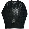 Men's T Shirts Men Long Sleeve Top Clubwear Hip Hop Mesh Fishnet Stylish See-through For Party