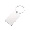 Keychains Lanyards 10st 27x45mm Mirror Polished Stainless Steel Rectangle Blank Keychains For Souvenir Presents Women Mens Car Key Jewelry 231027