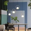 Pendellampor glas ljuskrona boll modern matsal kök el loft belysning led hängande svart lampa guld lampor hem dekorationer