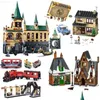 الكتل Movie Magic Castle 76388 Village Visit Model Model Hogsmeade Educational Toy Gift 76389 MOC Drop Deliver