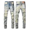 Lila märke jeans 2024 vårdesigner mens denim byxor mode byxor rak design retro streetwear casual tröjor